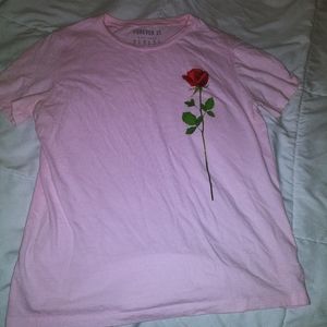 Forever21 pink rose tee M